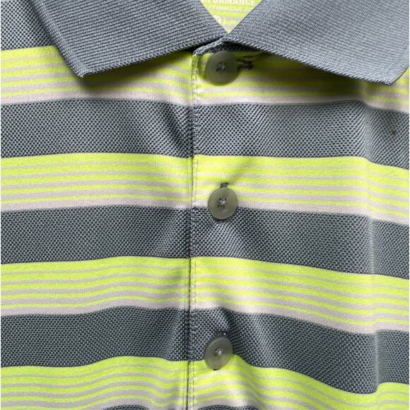 NIKE GOLF Tour Performance Dri-Fit Polo Shirt Logo Striped Green Mens Size M - Picture 8 of 11